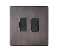 Hamilton Hartland G2 13A 1 Gang Screwless Switched Fused Spur - Etrium Bronze - 7G2EBSPBL-B