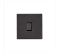 Hamilton Hartland G2 10A 1 Gang 2 Way Screwless Light Switch - Matt Black - 7G2MBR21BL-B