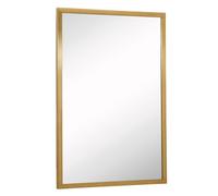 Hamilton Hills Commercial Grade Contemporary Industrial Strength Wall Mirror Metal Rectangle With Mirrored Glass Vanity, Entrance, Bedroom, Or Restroom Horizontal & Vertical 61cm x 91cm Brushed Gold