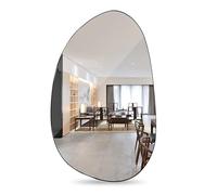 Hamilton Hills Irregular Shaped Wall Mirror - Asymmetrical Accent Mirror - Modern Decorative Wall Mounted Mirror - Suitable for Entryway, Bedroom, & Living Room - Frameless Shaped - 33.5" L x 20.5" W
