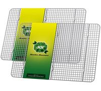 Hamilton Housewares Stainless Steel Cooling Rack - Heavy Duty and Oven Safe, Good for Cooling, Baking and Roasting - Fits Half Sheet Pans - Perfect for Cookies, Cakes & More (12" x 17")