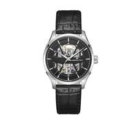 Hamilton Jazzmaster Skeleton Black Leather Strap Watch