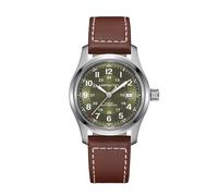 Hamilton Khaki Field Automatic 42mm Green Dial & Brown Leather Strap Watch