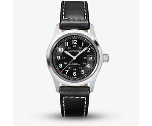 Hamilton Khaki Field Black Leather Automatic Watch H70455733