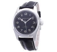 Hamilton Khaki Field Murph Black Leather Strap Watch