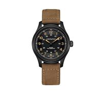 Hamilton Khaki Field Titanium Auto Brown Leather Strap Watch