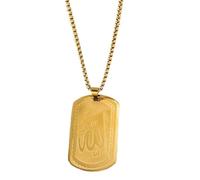 Hamilton Kilts Beautiful Gold Plated ethnic relegious Islamic ALLAH Pendant Necklace, Gold