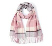 Hamilton Kilts Lambs Wool Scarf 100% Scottish Clan Tartan Scarf Luxury Soft Winter Plaid Stole Shawl with Tassels, Pink