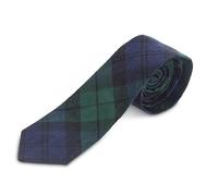 Hamilton Kilts Neck Tie Scottish Black Stewart Tartan Plaid Traditional Acrylic Twill Fabric Checked Pattern, Blackwatch
