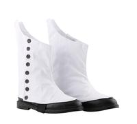 Hamilton Kilts Scottish Highland Pipers Drummer Kilt Spats White & Black Buttons, Black (UK 9 / EU 43)