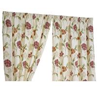 Hamilton McBride Bouquet Pink 100% Cotton Lined Floral Ready Made Curtain Pair 66" x 54" Size