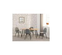 Hamilton Medium Dining Set with Athens Chairs Seconique Grey One Size