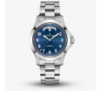Hamilton Mens Khaki Field King Blue Dial Stainless Steel Watch H64475140