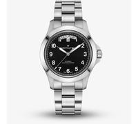 Hamilton Mens Khaki Field King Day-Date Black Dial Bracelet Watch H64475131
