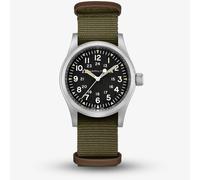 Hamilton Mens Khaki Field Mechanical 38mm Green Fabric Strap Watch H69439931