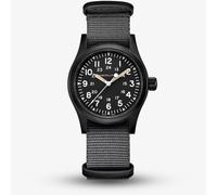 Hamilton Mens Khaki Field Mechanical Black Fabric Strap Watch H69409930