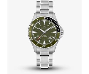 Hamilton Mens Khaki Navy Scuba Automatic Green Dial Watch H82375161
