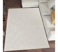 Hamilton Modern Metallic Sheen Area Rug - Marble Inspired Design Cream 160Cm X 230Cm