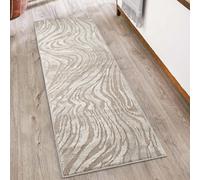 Desire Rugs Hamilton Modern Metallic Sheen Area Rug - Marble Inspired Design in Taupe | Size: 60 cm x 220 cm Desire Rugs Taupe 60 cm x 220 cm