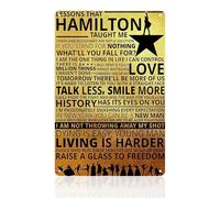 Hamilton Musical Metal Sign 30x20cm, Hamilton Vintage Tin Sign for Wall Decoration, Broadway Themed Aluminum Poster for Fans, Theater Lovers, Man Cave, Bedroom, Bar