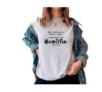Hamilton My Thoughts Have Been Replaced with Hamilton Lyrics Hamilton Musical Tshirt (as8, Alpha, l, Regular, Regular, Grey)