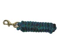 Hamilton Poly Lead with Bolt Snap, Vibrant Blue/Green Blended Weave, 5/8" Thick x 10' Long