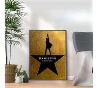 Hamilton Poster Print, Musical Print, A4 A3 West End Broadway Theatre Show, Wall Art Deco Special Canvas West End Print, London theatre art frame options (A3 Print Only)