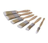 Hamilton Prestige Synthetic Paint Brush Set | 6 Brush Set | Vapour Box Compatible | 1", 1.5". 2", Brown