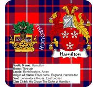 Hamilton Scottish Clan Scotland Square Fridge Magnet Fantastic Souvenir