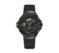 Hamilton Ventura Edge Skeleton Automatic Black Rubber Strap Watch