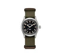Hamilton Watch Khaki Field Khaki Field Quartz | Swiss Made | 38mm Stainless Steel Case|Black Dial | Green Textile NATO Strap (Model: H69401930)