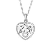 Hamilton & Young Celtic Knotwork Silver Heart Pendant Dee