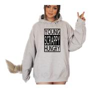 Hamilton YOUNG SCRAPPY HUNGRY hamilton musical Hoody (as8, alpha, l, regular, regular, GREY)