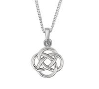 Hamilton & Young Sterling Silver Celtic Eternity Knot Pendant Necklace - “Fiona” Design - 925 Silver Adjustable Chain - Symbol of Eternal Love & Unity - Celtic Heritage Gift for Women