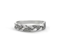 Hamilton & Young Sterling Silver Celtic Eternity Knot Ring with Marcasite Stones - 925 Silver Heritage Jewelry Gift for Women (Celtic Knotwork Band)