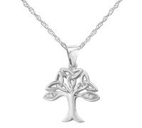 Hamilton & Young Sterling Silver Celtic Tree of Life Necklace Pendant - Eternity & Trinity Knot Design - Traditional Celtic Jewelry in 925 Silver