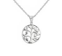 Hamilton & Young Sterling Silver Celtic Tree of Life Necklace Pendant - Mother Earth Round Design - Traditional Celtic Symbol Jewelry in 925 Silver