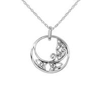 Hamilton & Young Sterling Silver Celtic Trinity Knot Pendant Necklace - “Carol” Round Eternity Design - 925 Silver Unity & Faith Symbol - Heritage Jewelry Gift for Women