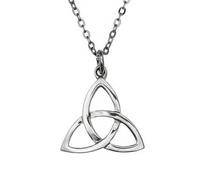Hamilton & Young Sterling Silver Celtic Triune Pendant Necklace - Trinity Knot Symbol, Adjustable Chain, Celtic Heritage Jewellery Gift for Women