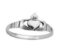 Hamilton & Young Sterling Silver Claddagh Ring - Traditional Celtic Love Loyalty Friendship Symbol, Irish Promise Ring, Unisex Heritage Jewellery Gift