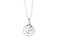 Hamilton & Young Sterling Silver Mackintosh Glasgow Rose Round Pendant Necklace - Art Nouveau Scottish Jewellery - 925 Silver - Gift Box Included