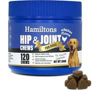 Hamiltons Hip & Joint Supplement 120 Treats For Dogs Glucosamine Supplement For Mobility Stiff Joints Chicken Flavour Chews
