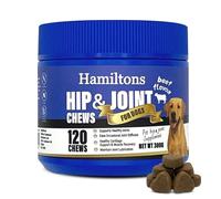 Hamiltons Hip & Joint Supplement for Dogs, 120 Beef Flavour Chews - Glucosamine, Chondroitin, Green Lipped Mussel & MSM for Mobility and Joint Support