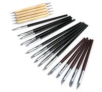 Hamineler 20Pcs Silicone Clay Sculpting Tool Clay Shaping Modeling Wipe Out Tools, Modeling Dotting Tool Pottery Sculpture Carving Tools