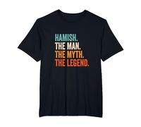 Hamish The Man The Myth The Legend First Name Hamish T-Shirt, Men's Big and Tall, Black, 4X Tall