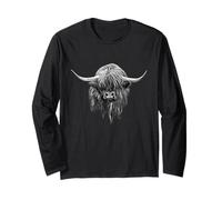 Hamish The Scottish Highland Cow Portrait Long Sleeve T-Shirt