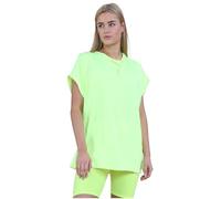 Hamishkane® Bardot Baggy Style Oversized T Shirt for Women - New Plain Womens Off The Shoulder Batwing Top, Fashionable Ladies Tops for Casual Party Wear Neon Green