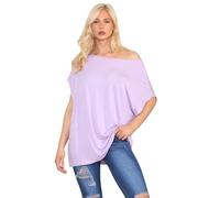 Hamishkane® Batwing Sleeves Oversized Off the Shoulder Top Womens T Shirts | Oversized Relaxed Fit, Scoop Neck Design, Baggy Casual Look, Bardot Neckline, Party Ready Wear, Soft Breathable Fabric