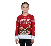 Hamishkane® Christmas Jumper Kids, Reindeer 3D Pom Pom Rudolph Merry Christmas Knitted Jumpers for Girls, Novelty Long Sleeve Xmas Jumpers Boys, Crew Neck Unisex Sweater Red Top 3-13 Years