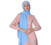 Hamishkane® Elegant Long Chiffon Ladies Scarves, Lightweight Multiple Colors Chiffon Scarf for Women UK, Soft Plain Shawl Head scarf Hair Wrap for Muslim Prayer & Daily Wear Hijab Scarves for Women